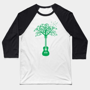 Ukulele Tree Green Baseball T-Shirt